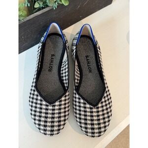 Rothy's Black and White Houndstooth Flats